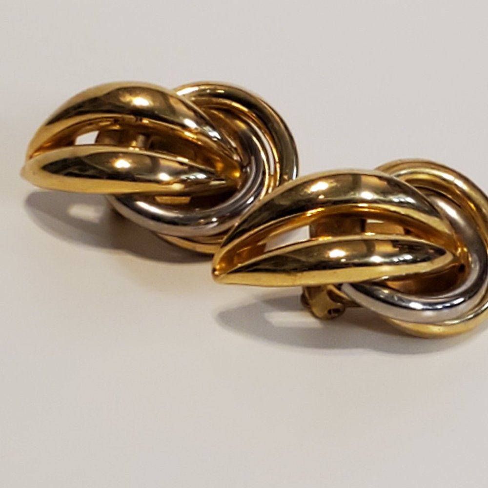 Goldtone Vintage Clip Earrings